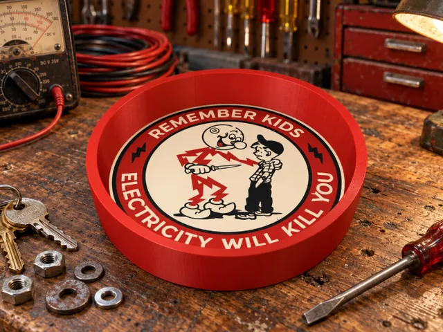 Remember Kids: Electricity Will Kill You – Retro Catch-All Tray