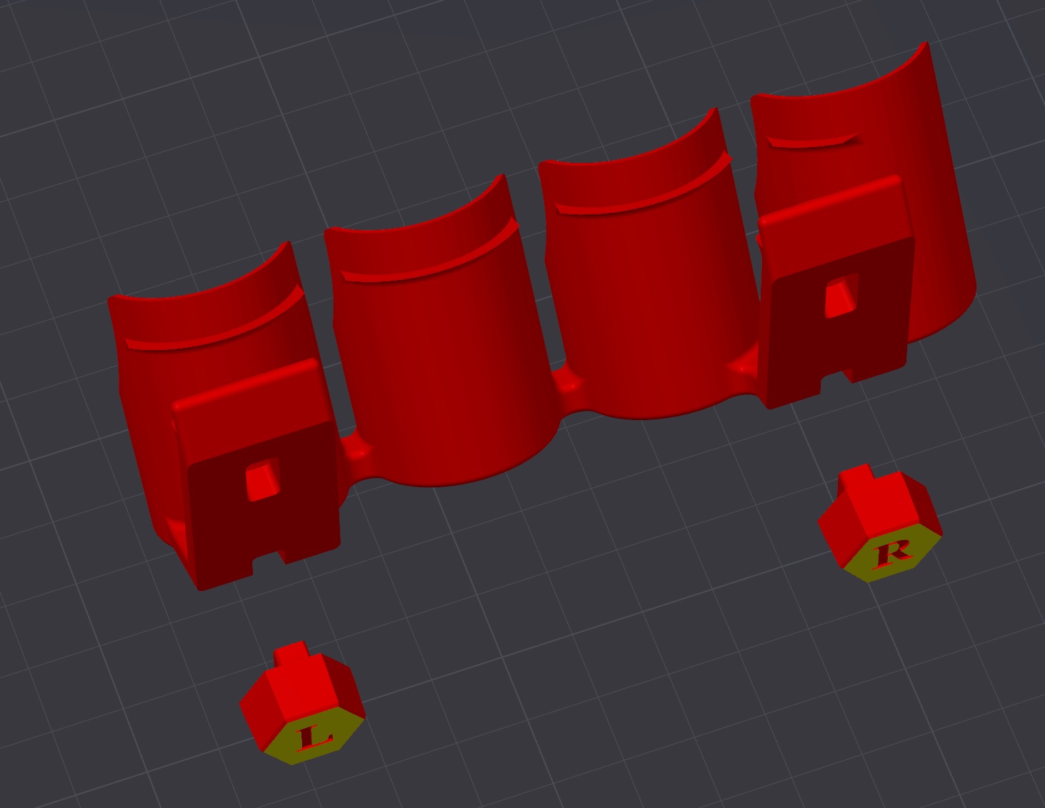 Honeycomb retrofit inserts for Ikea skadis dropper bottle holders 3D model thumbnail