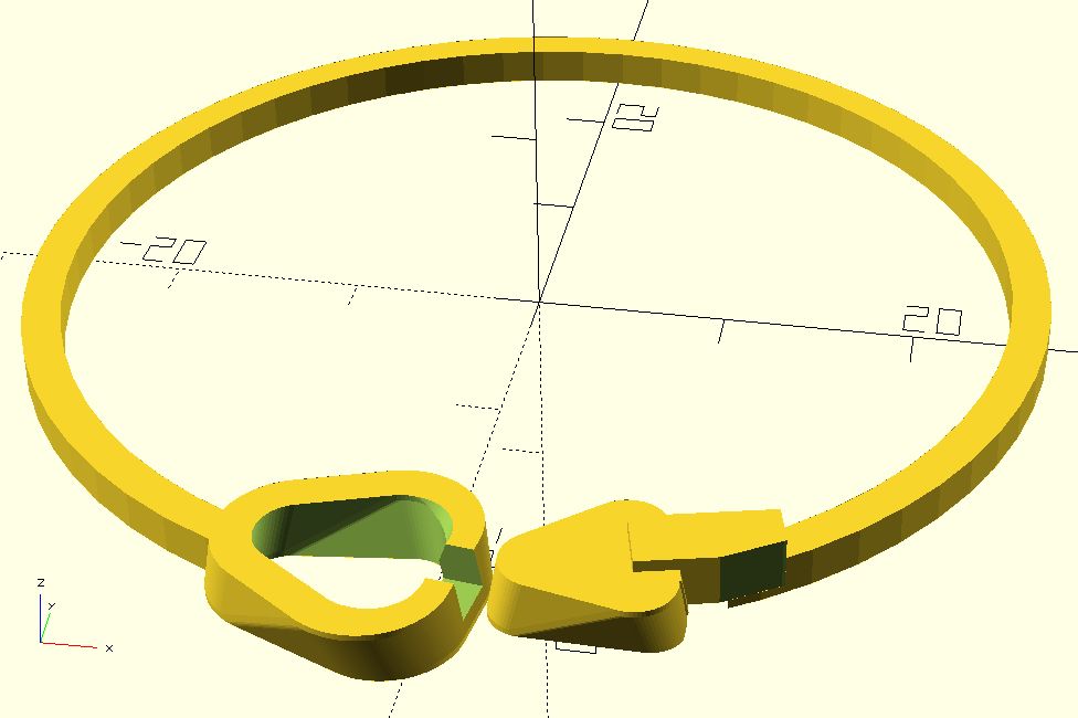 Ring clip resists accidental opening