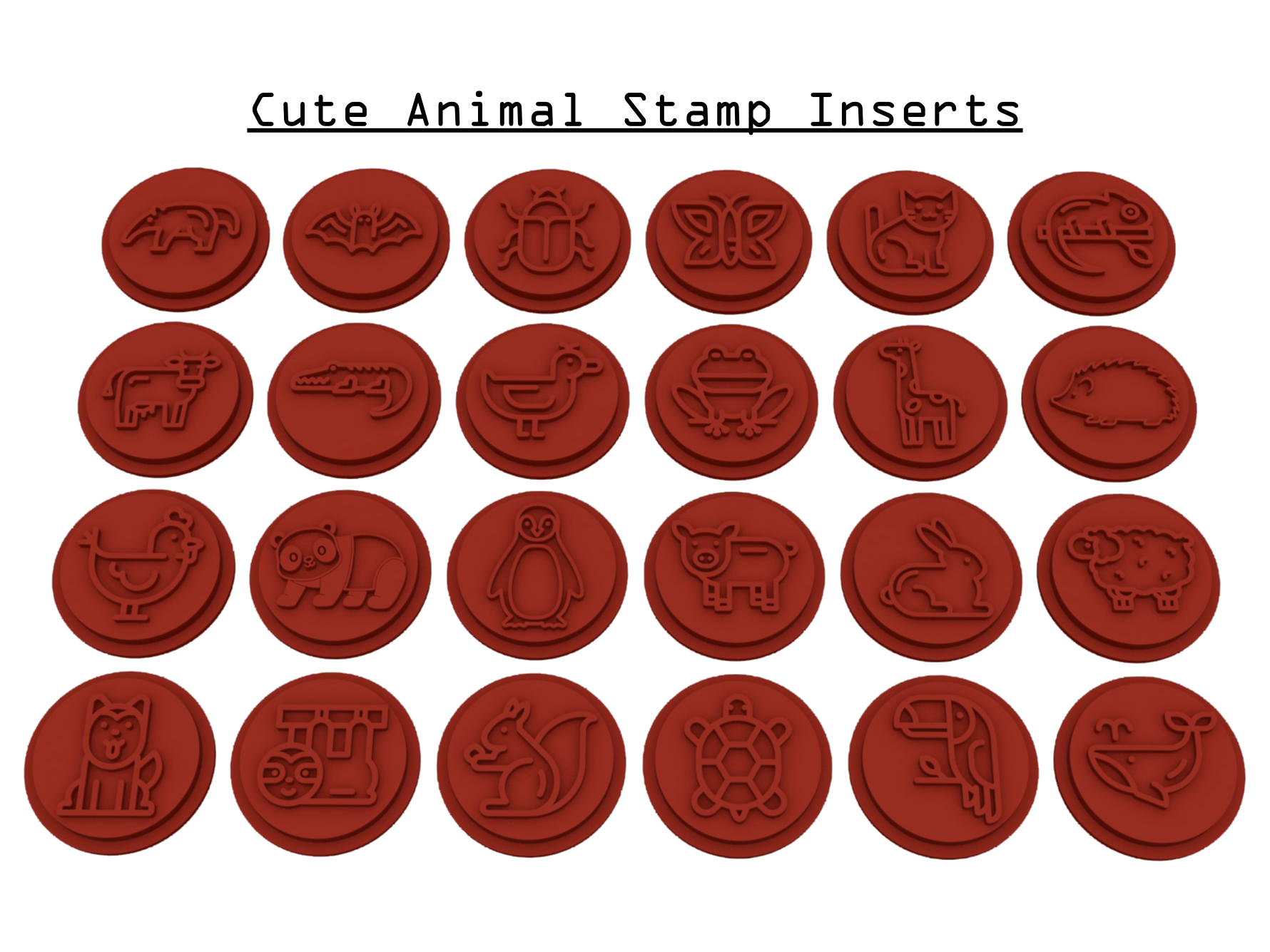 Cute Animal Stamp Inserts