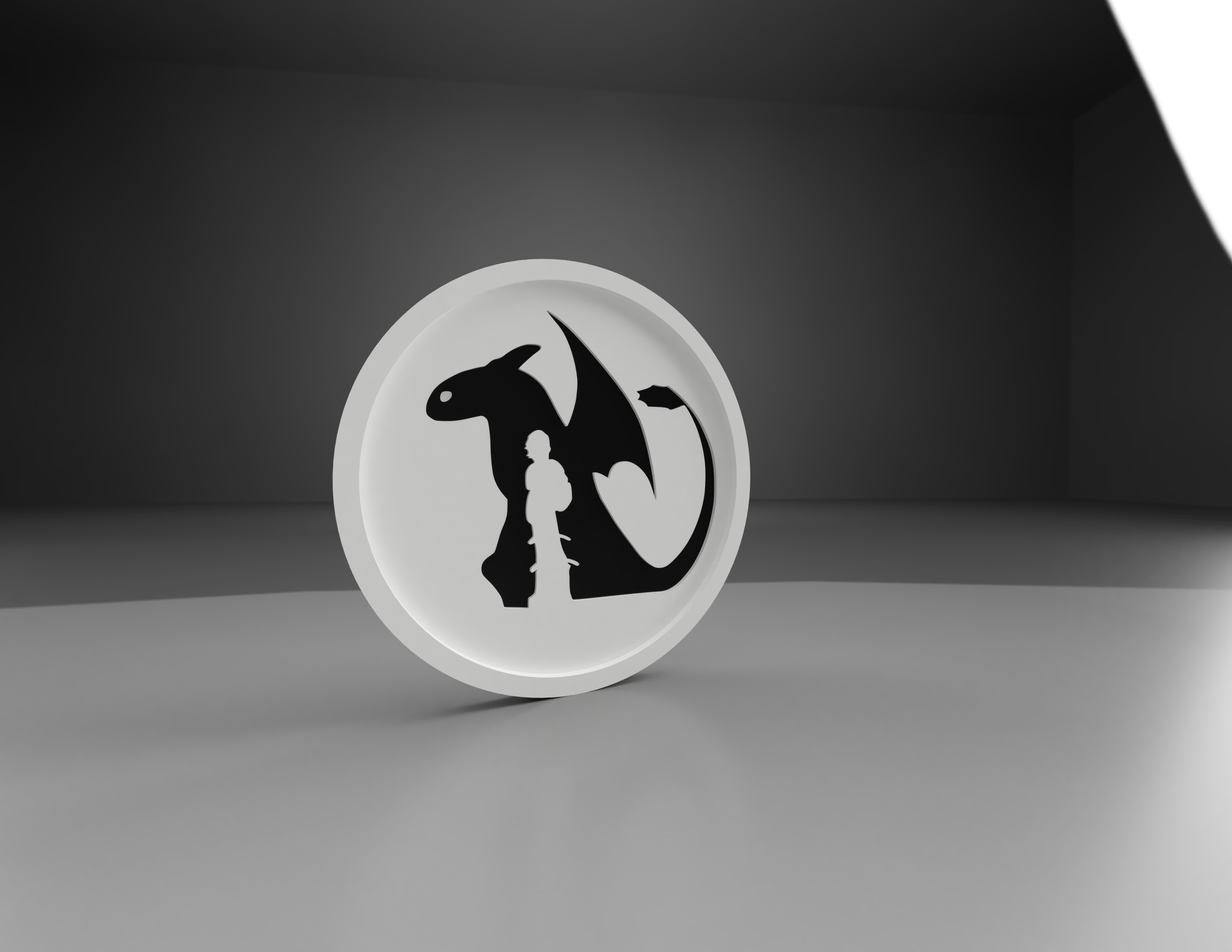 How to train your dragon - Hiccup & Toothless Side Profile coaster 2 Colours!