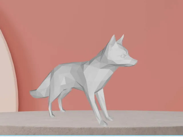 Fox low poly