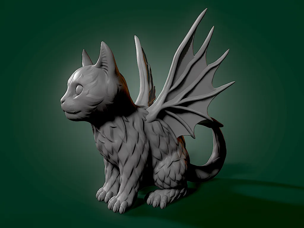 Demonic Kitten by miniShev | Download free STL model | Printables.com