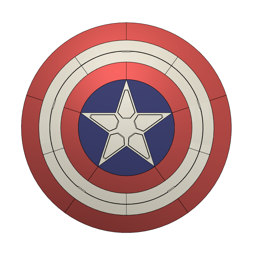 Captain Americas Shield Por Maquina Descargar Modelo Stl Gratuito