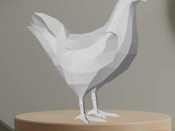 Low poly chicken