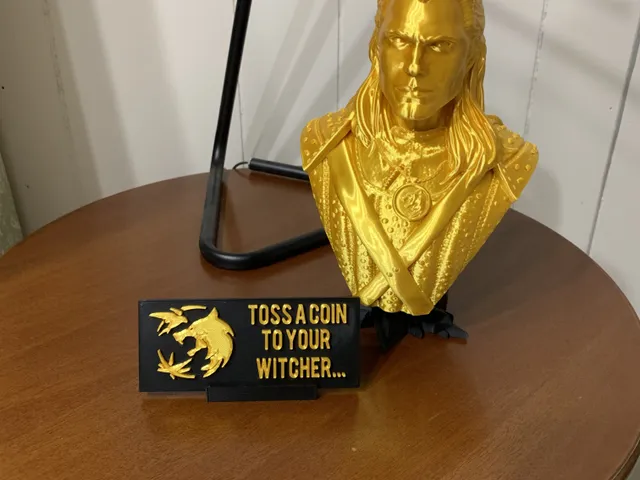 Witcher "Toss a Coin to Your Witcher" Nameplate