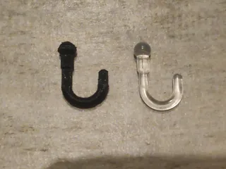 J shaped hook for aprons by Iso