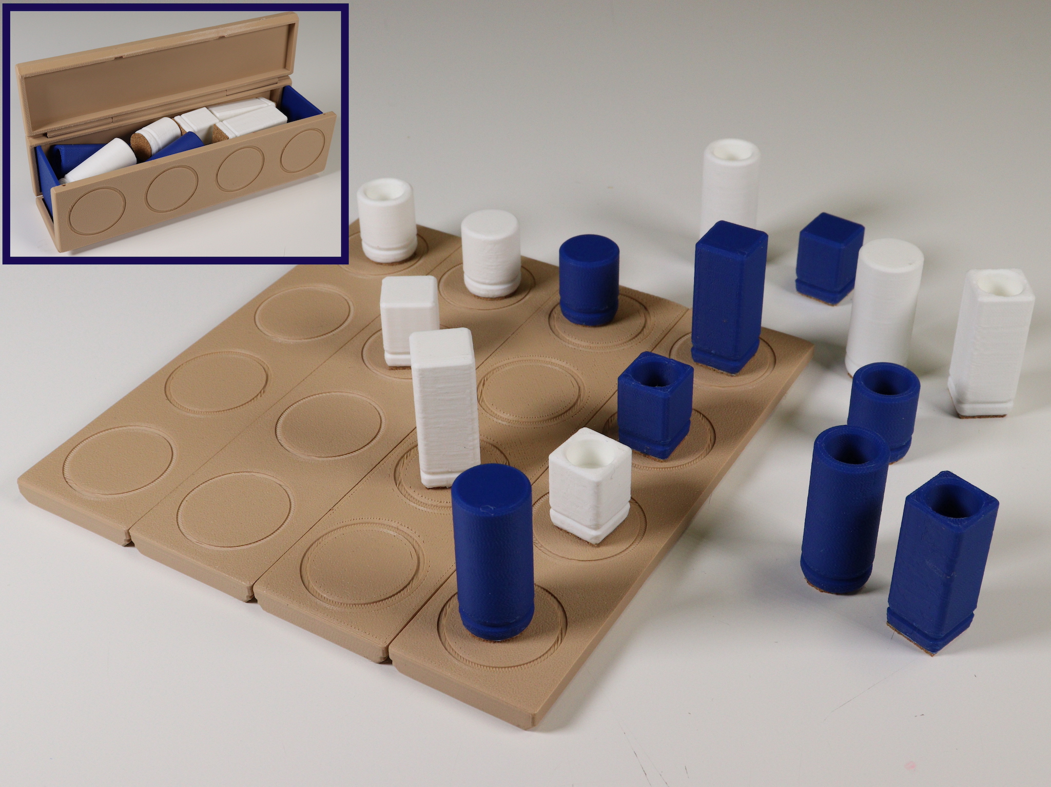 Quarto Game with Roll-Up Board