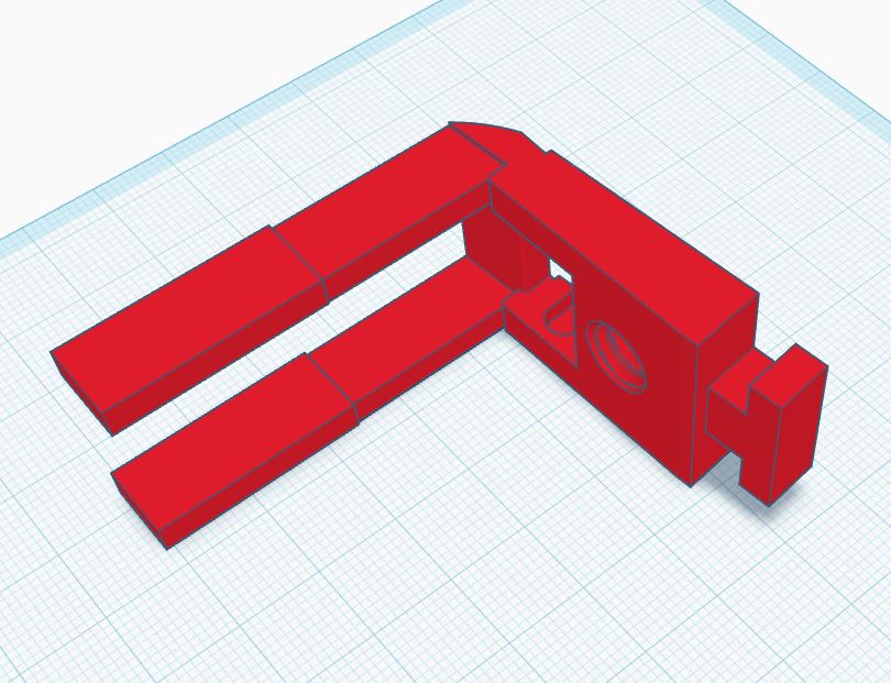 Holder modified for air vent in Fiat Ducato 3D model thumbnail