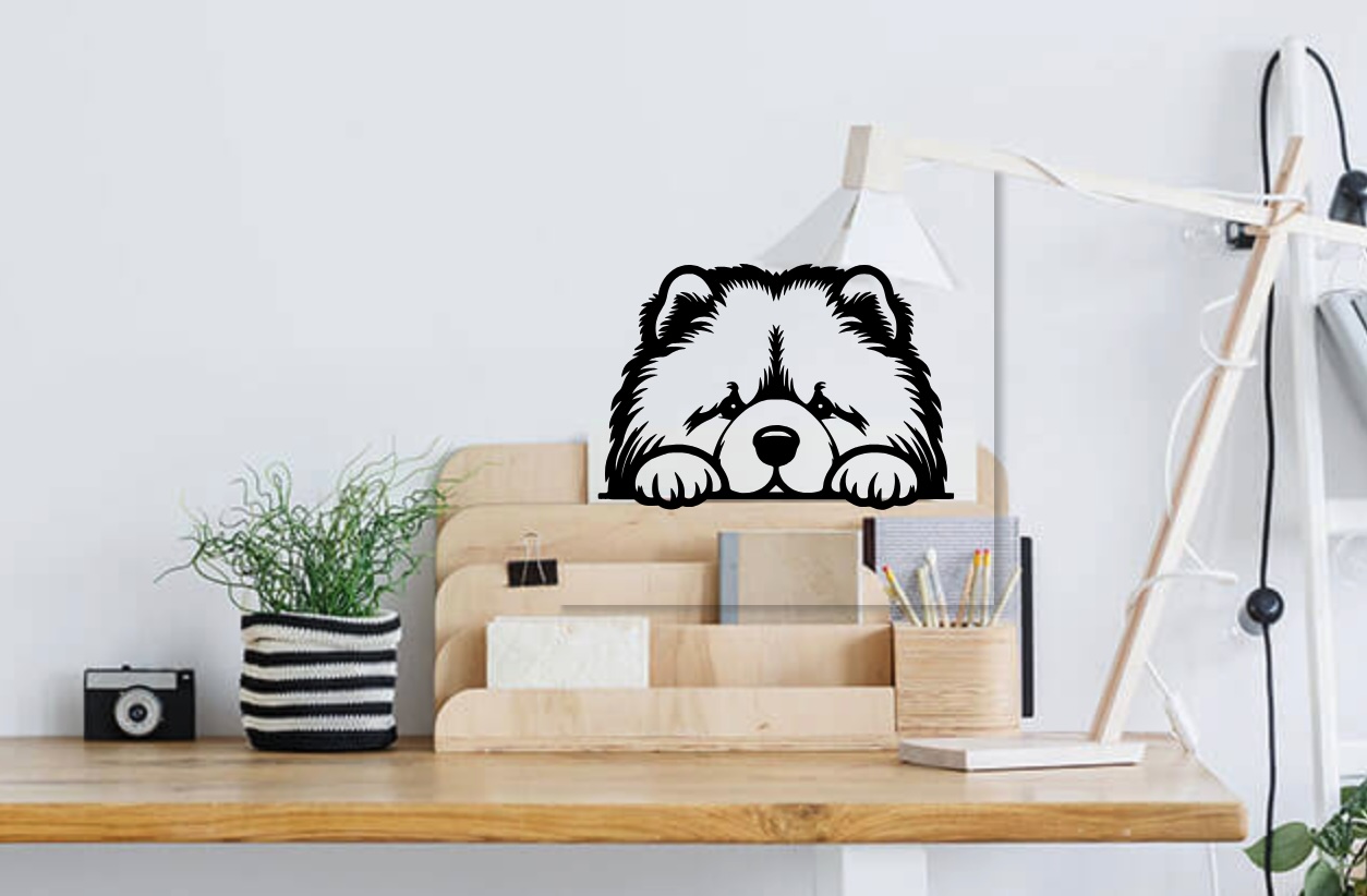 Peeking Chow Chow funny 2d home decor