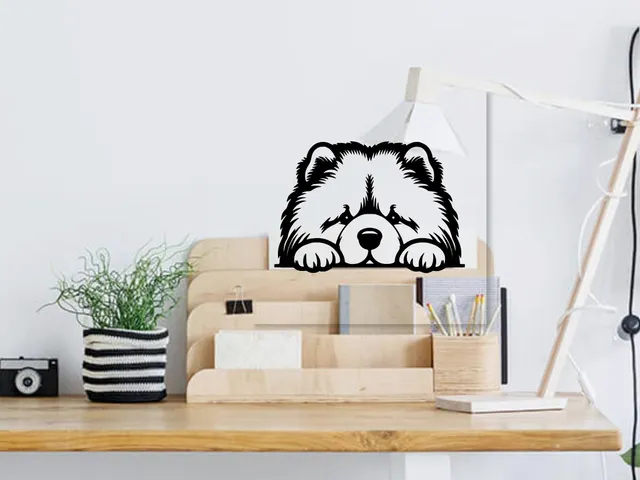 Peeking Chow Chow funny 2d home decor