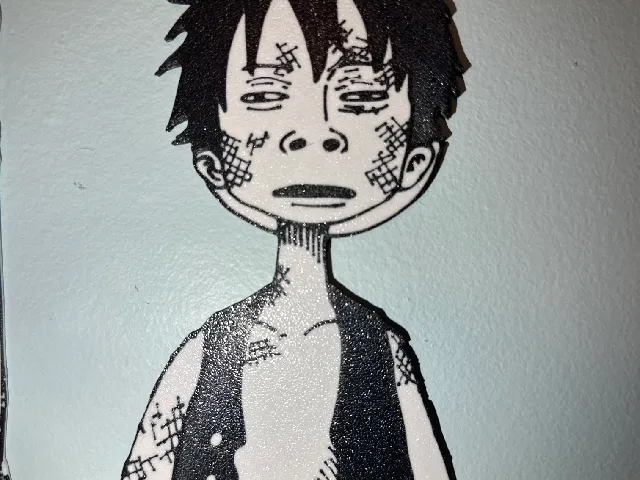 Luffy Baka Face Wall art