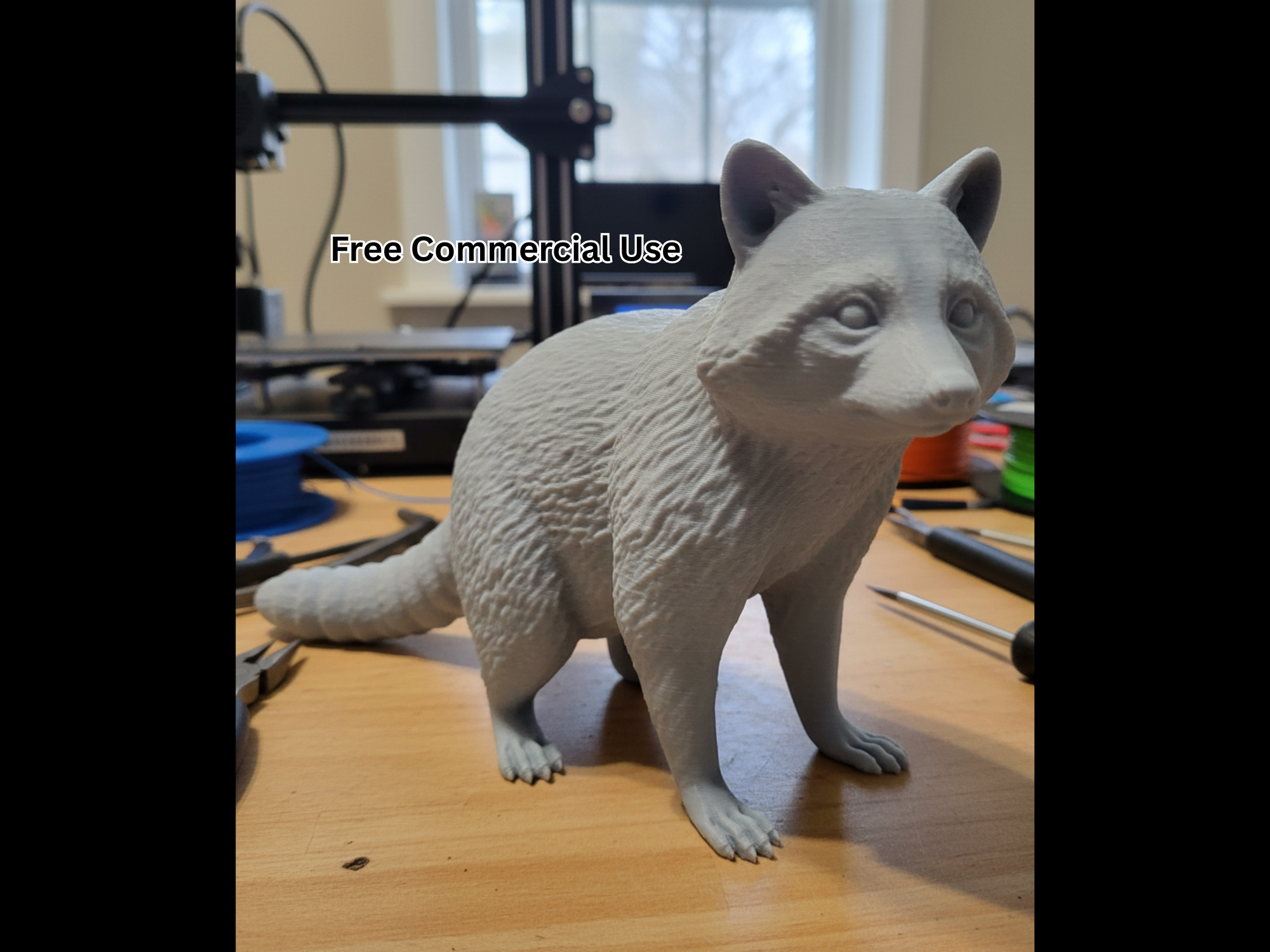 Raccoon Statue