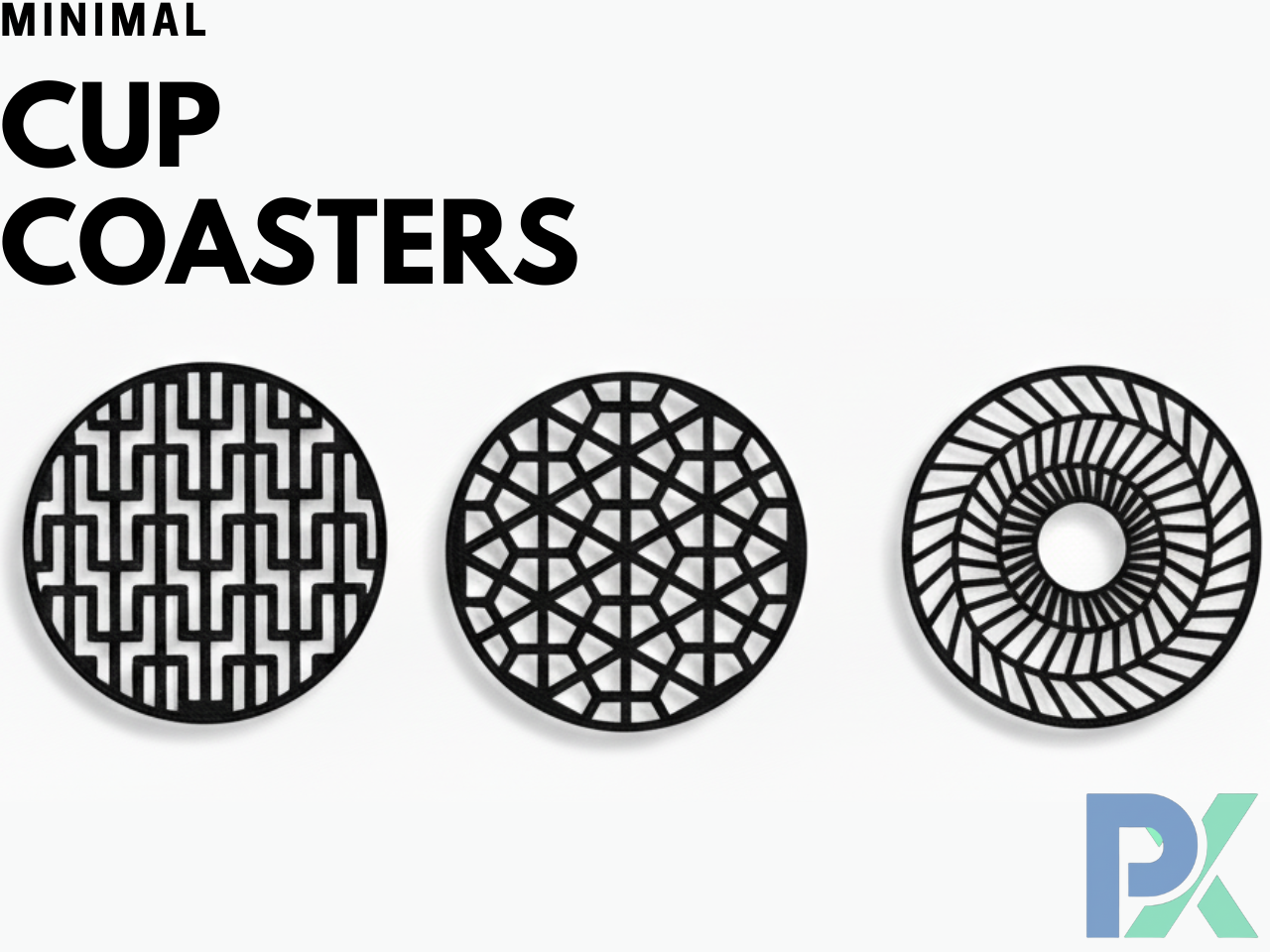 Miniatura 4 do modelo 3D Minimal Cup Coasters