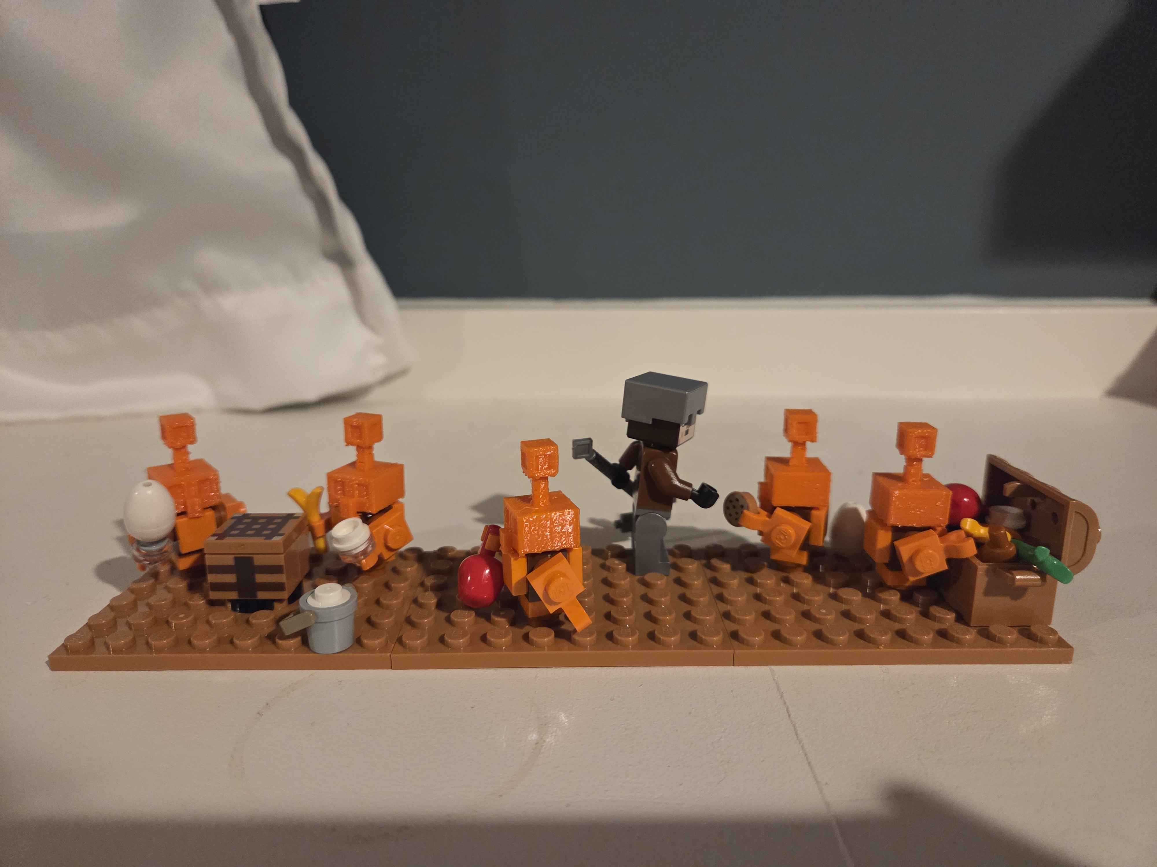 LEGO Minecraft Compatible Copper Golem Head