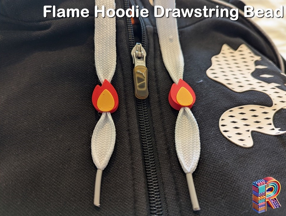 Flame Drawstring Hoodie Bead — miniatura 2