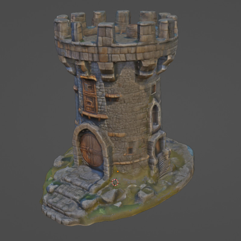 D&D Wargame Watch Tower detailed (NoSupport) FDM printing 45min