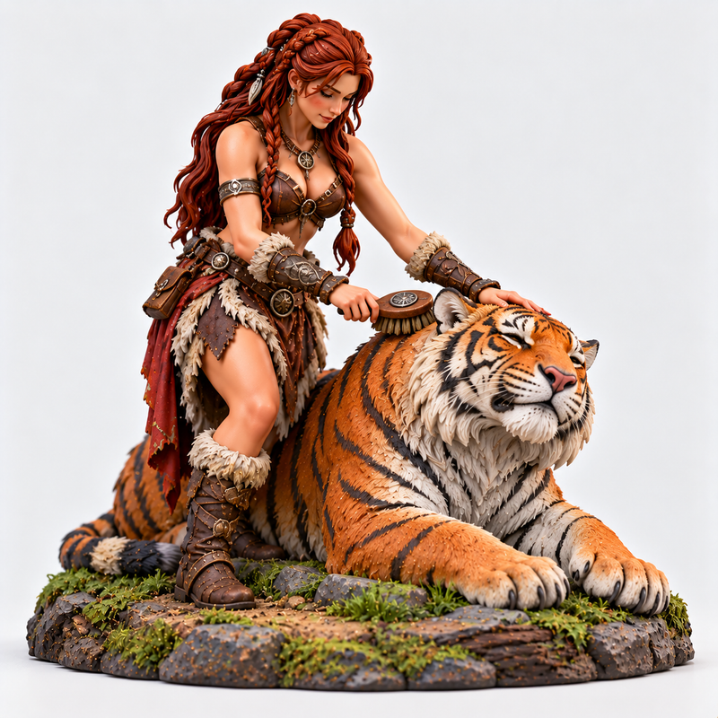 Fantasy Series - Grooming Her Pet by Model Magic | Download STL model ...