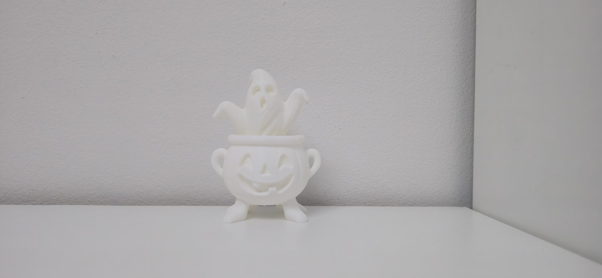 Ghostly Pumpkin Cauldron