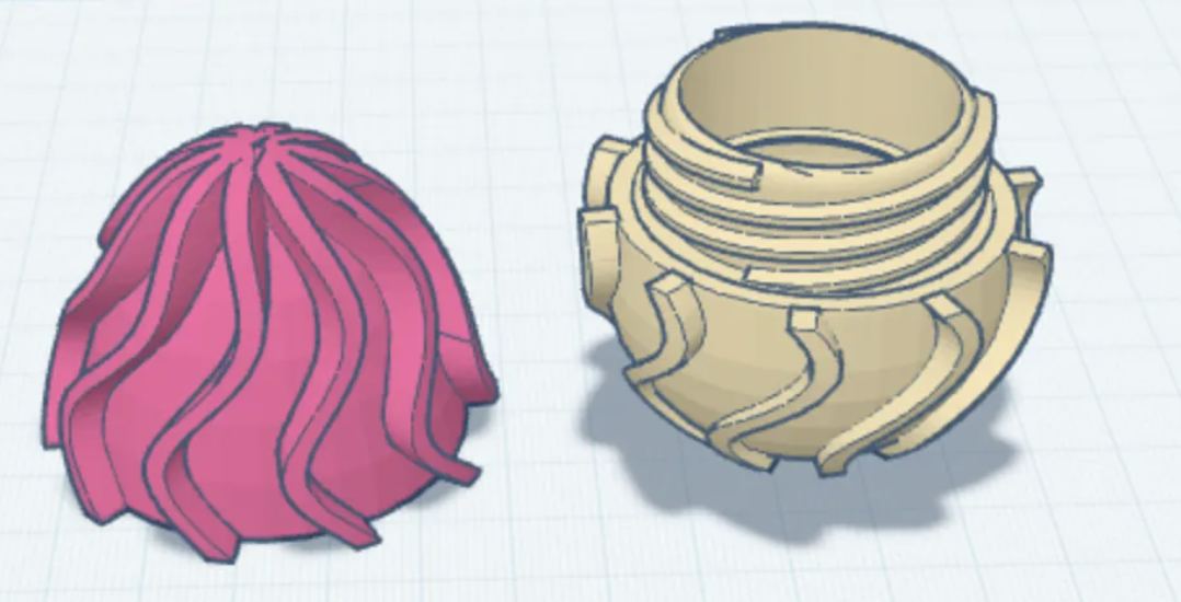 Miniatura 3 do modelo 3D Threaded Easter Egg Wavy