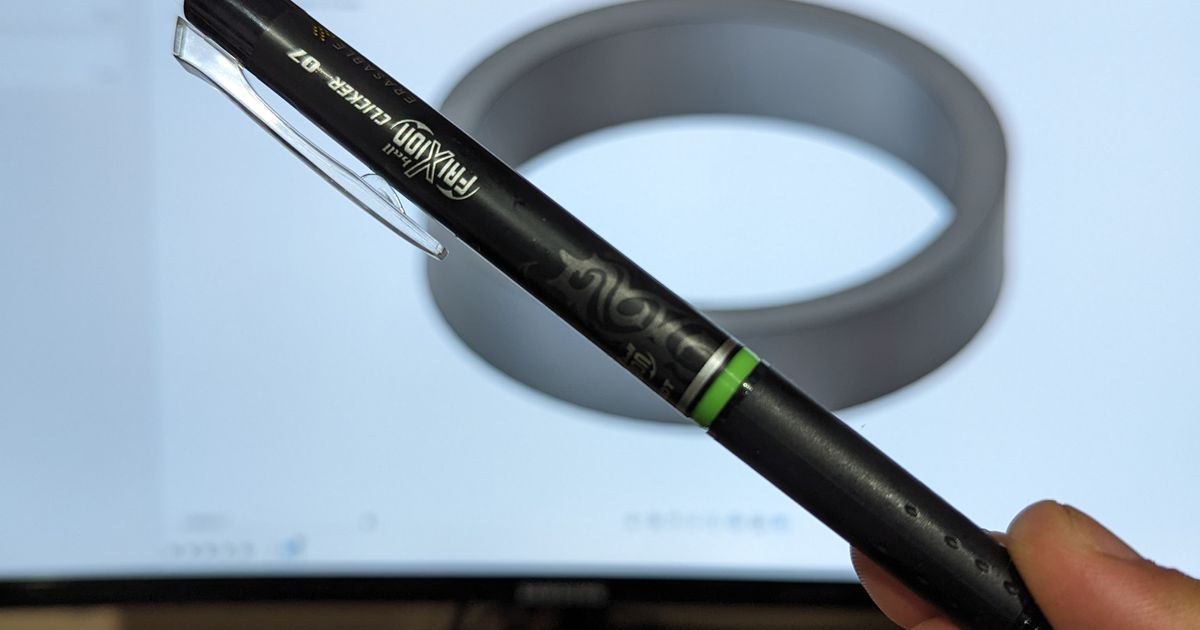 Fixion Ball Clicker 07 Erasable Pen Spacer by Dan Download free STL model