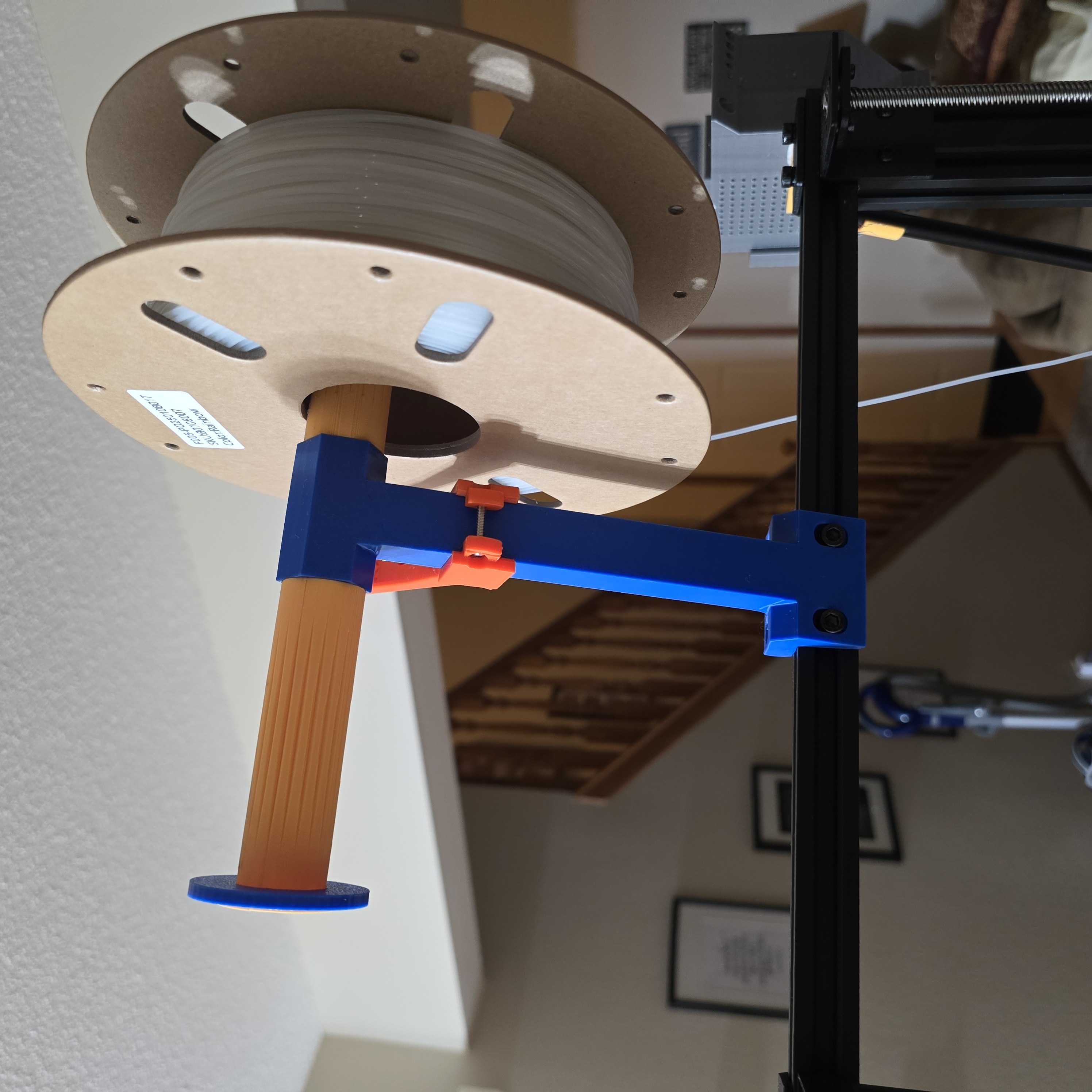 Basic top mount filament spool holder (designed for 2020 T-slot)
