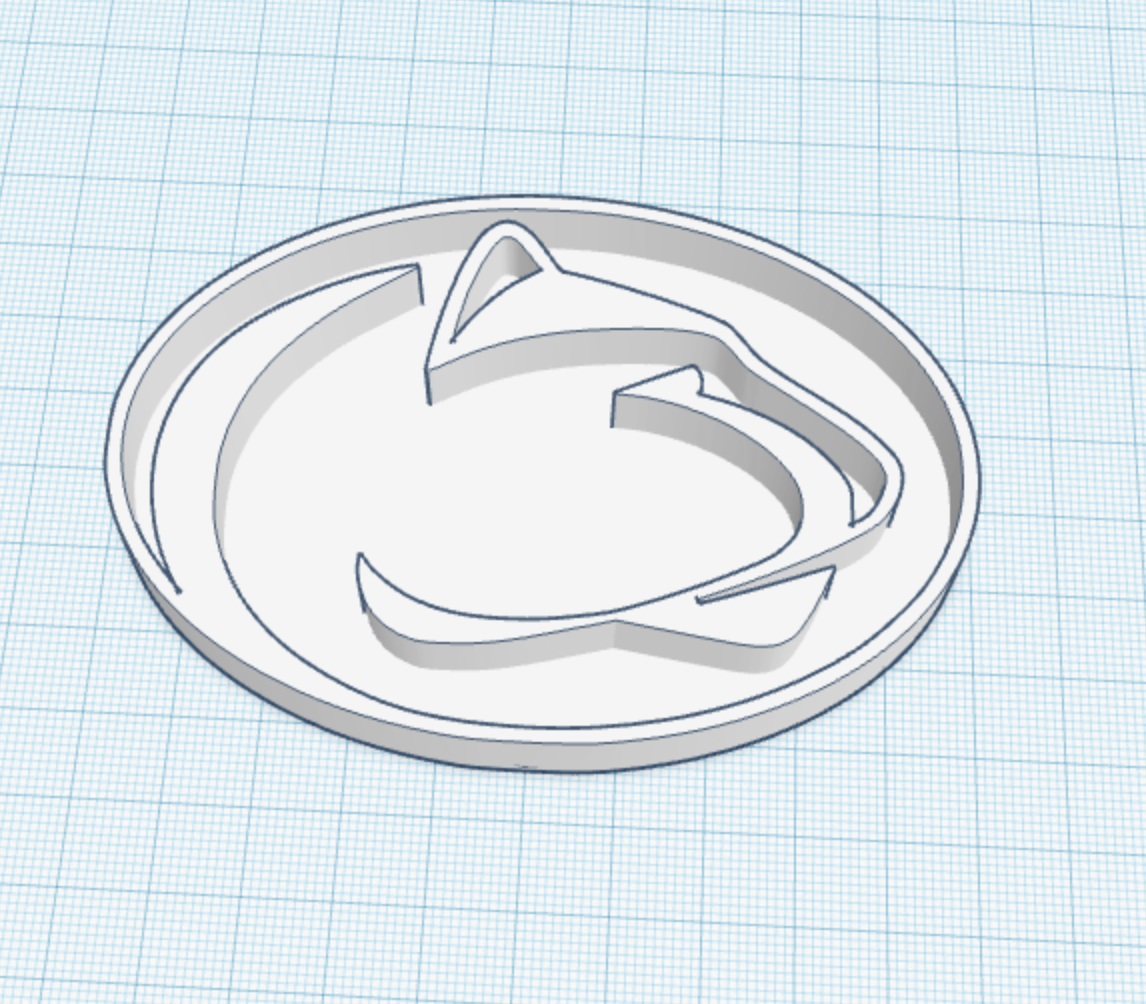 PSU Logo Only, Hollow With Backing by Konoha Crafts | Download free STL model | Printables.com