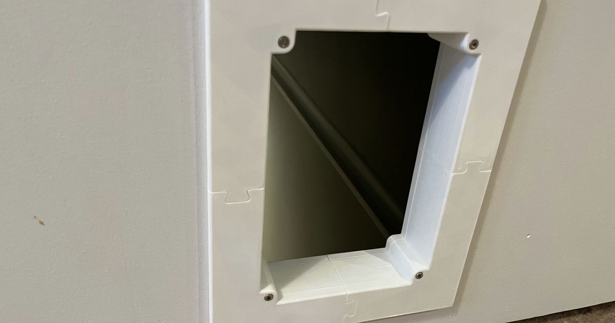 Cat Door Frame by Mark D Download free STL model