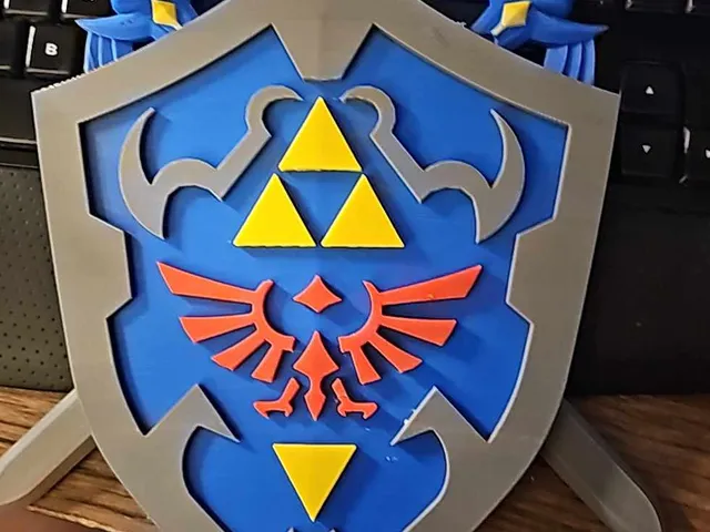 Hylian Shield and Crossed Master Swords