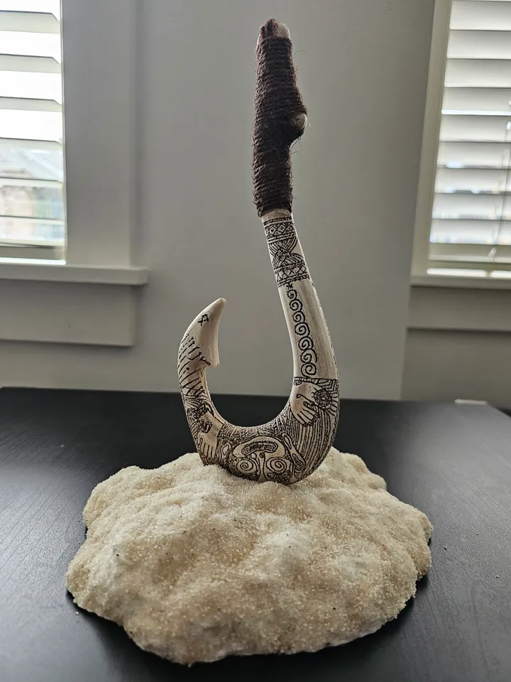 3D Print of Maui's magical fish hook from the movie Moana by liftbag