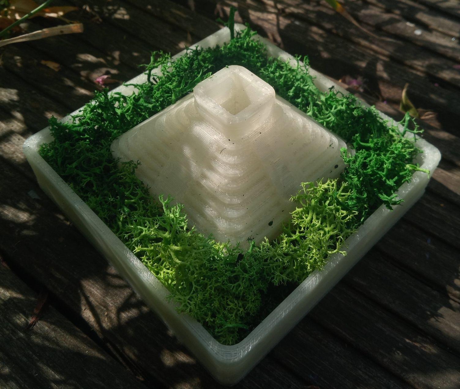 Ancient Mayan Pyramid Planter