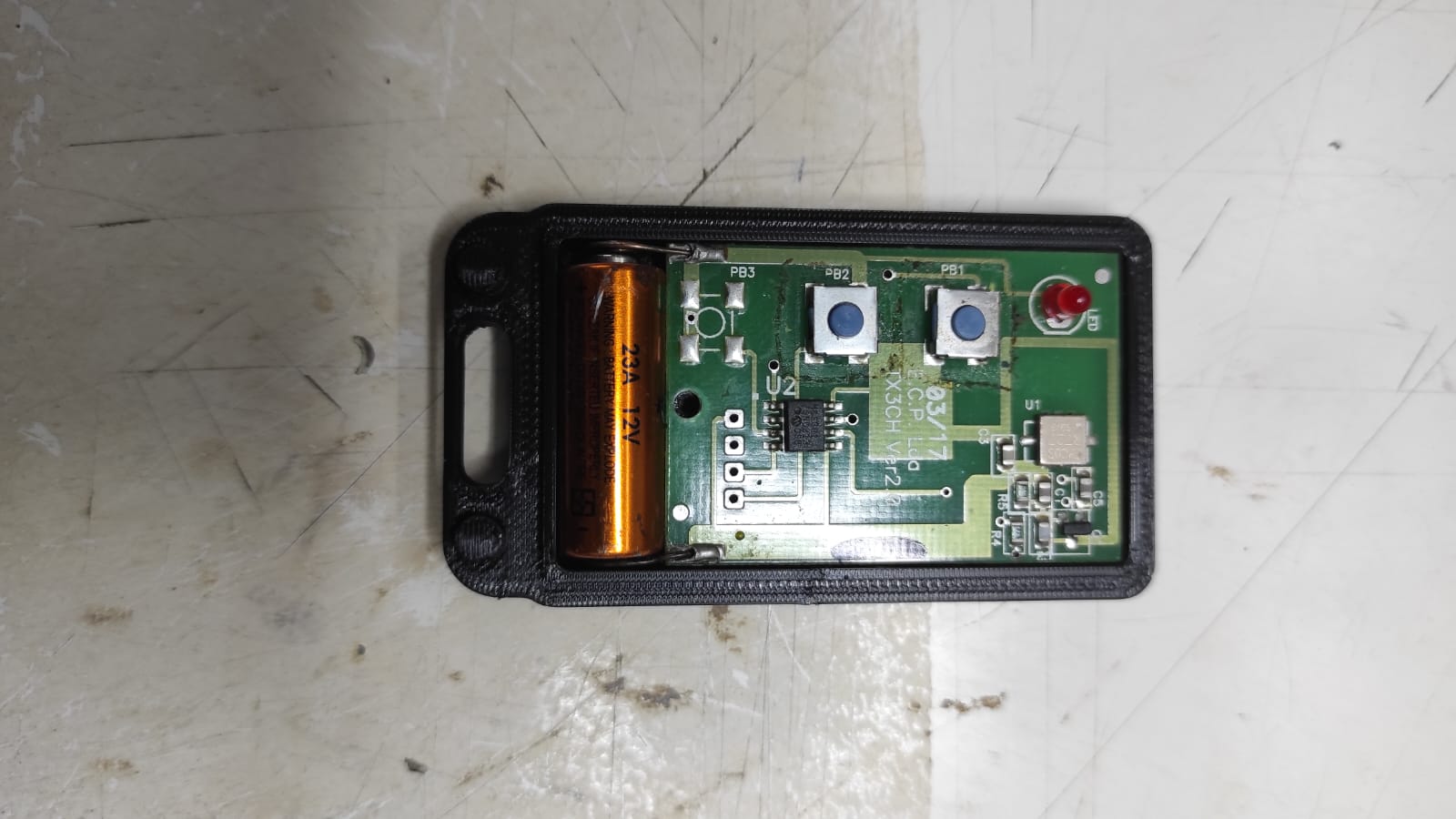 Motorline ECP TX3CH Ver 2.0 remote replacement casing