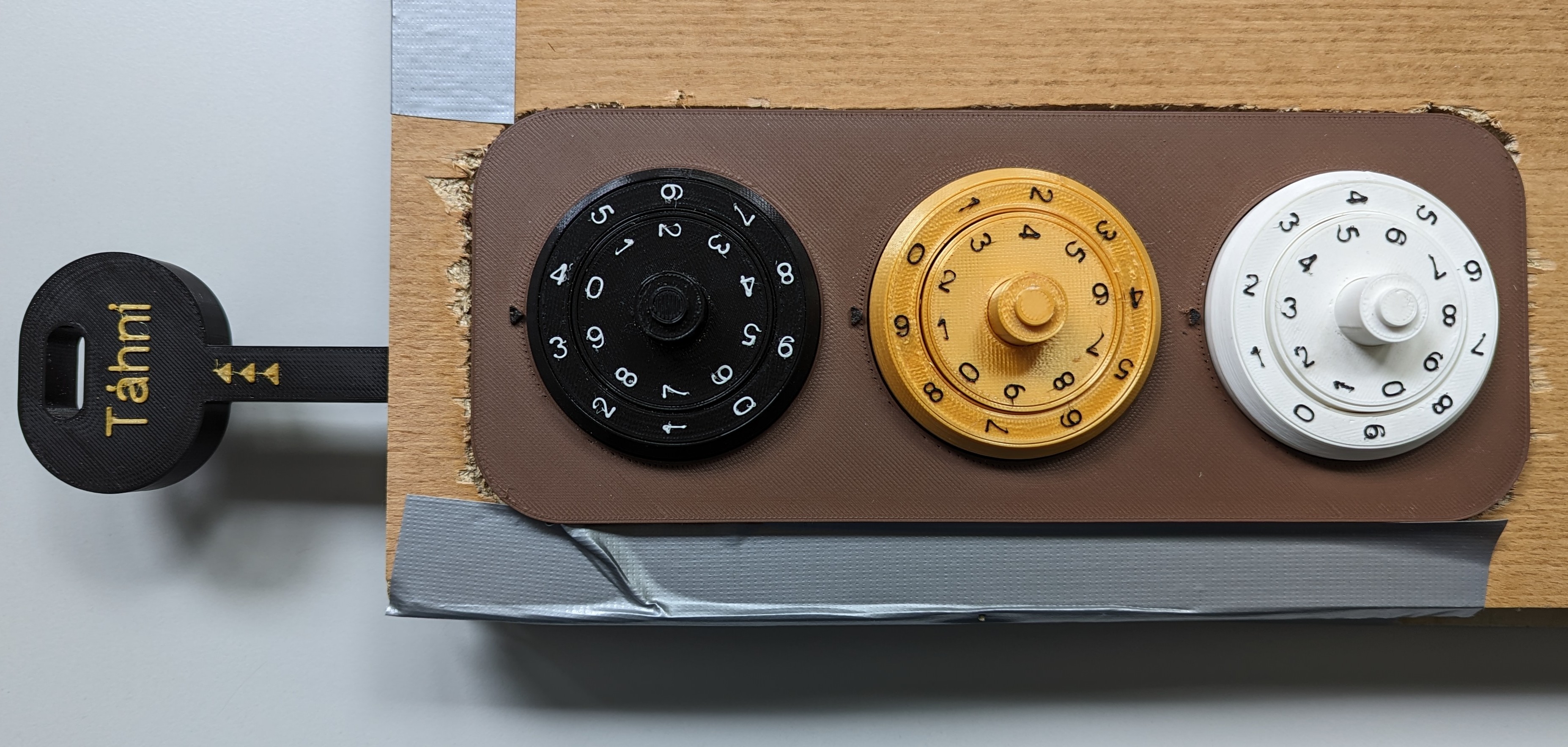 Three dials combination puzzle lock for an escape room by Jakub Věžník Download free STL model