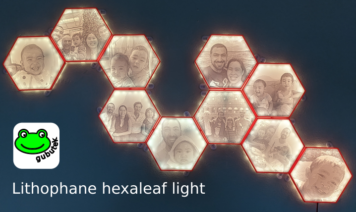 Lithophane Hexaleaf LED panel