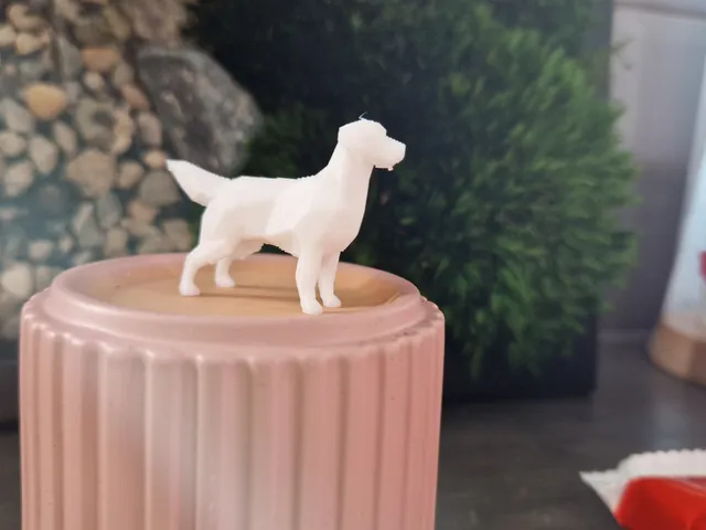 Golden retriever low poly