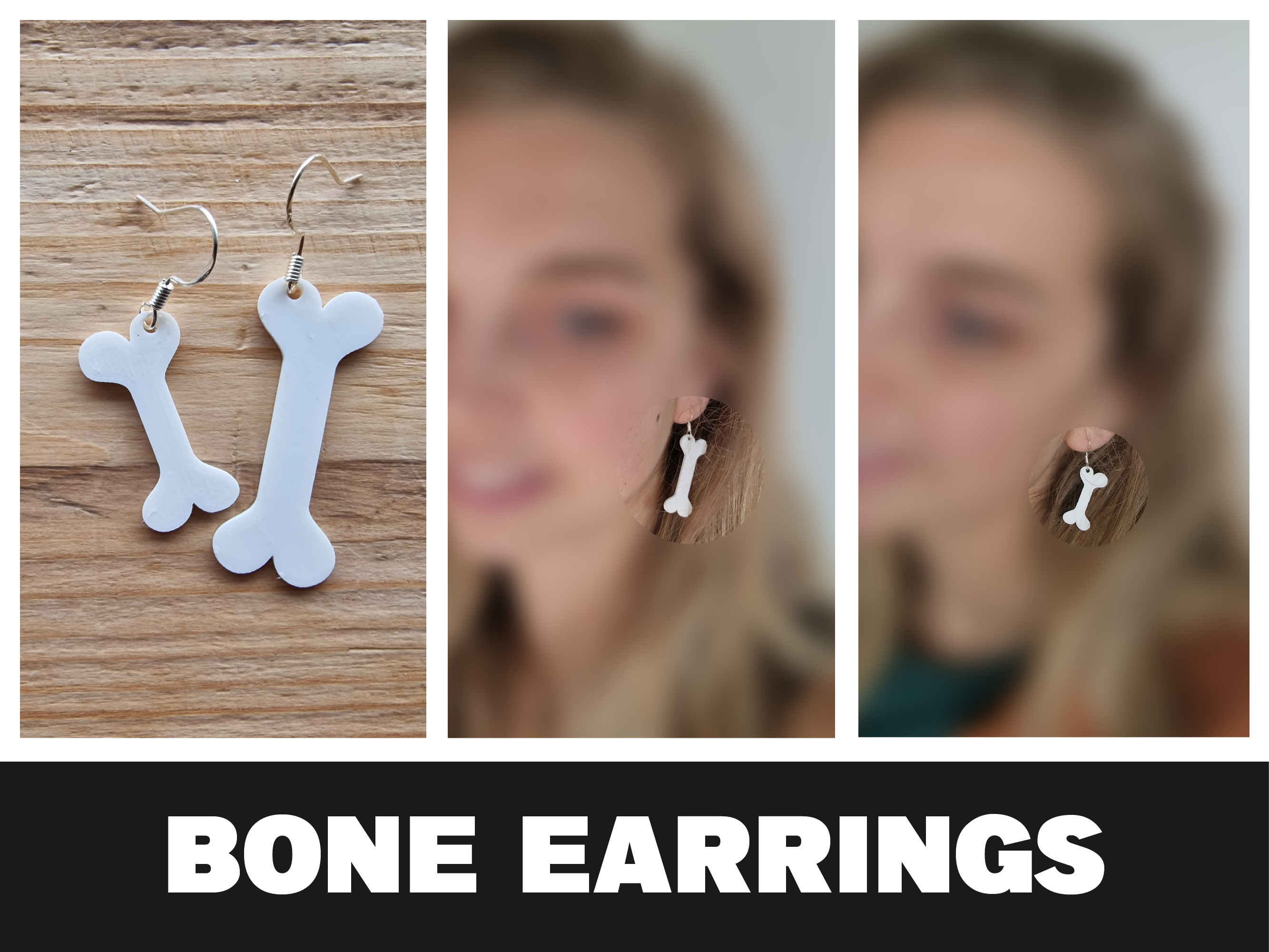 Bone earrings halloween