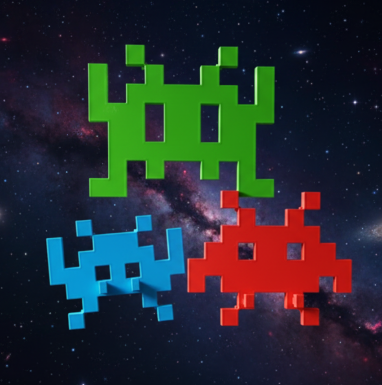 Space Invaders Wall Hanger Retro Style