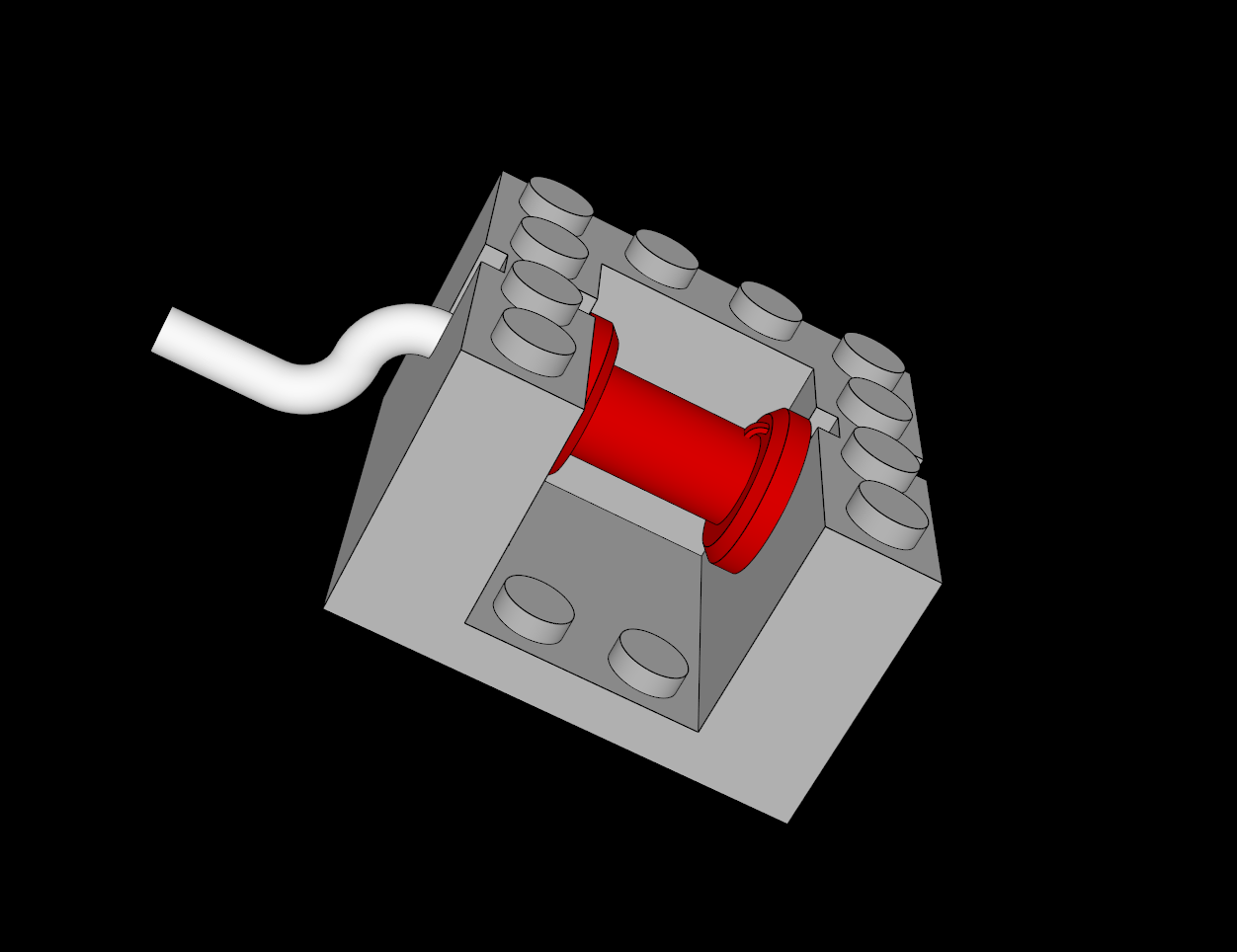 Lego Compatible (586c.dat) Winch  4 x  4 x  2 with Drum (Complete)