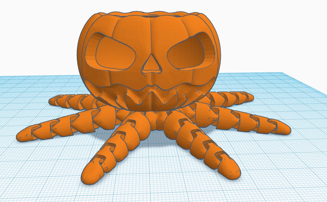 Jack O Lantern Articulated Octopus