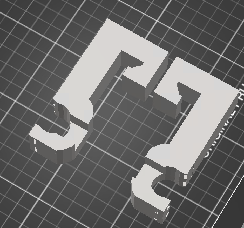 Double Gutter Hangers for Christmas Light Track by crpeterson Download free STL model