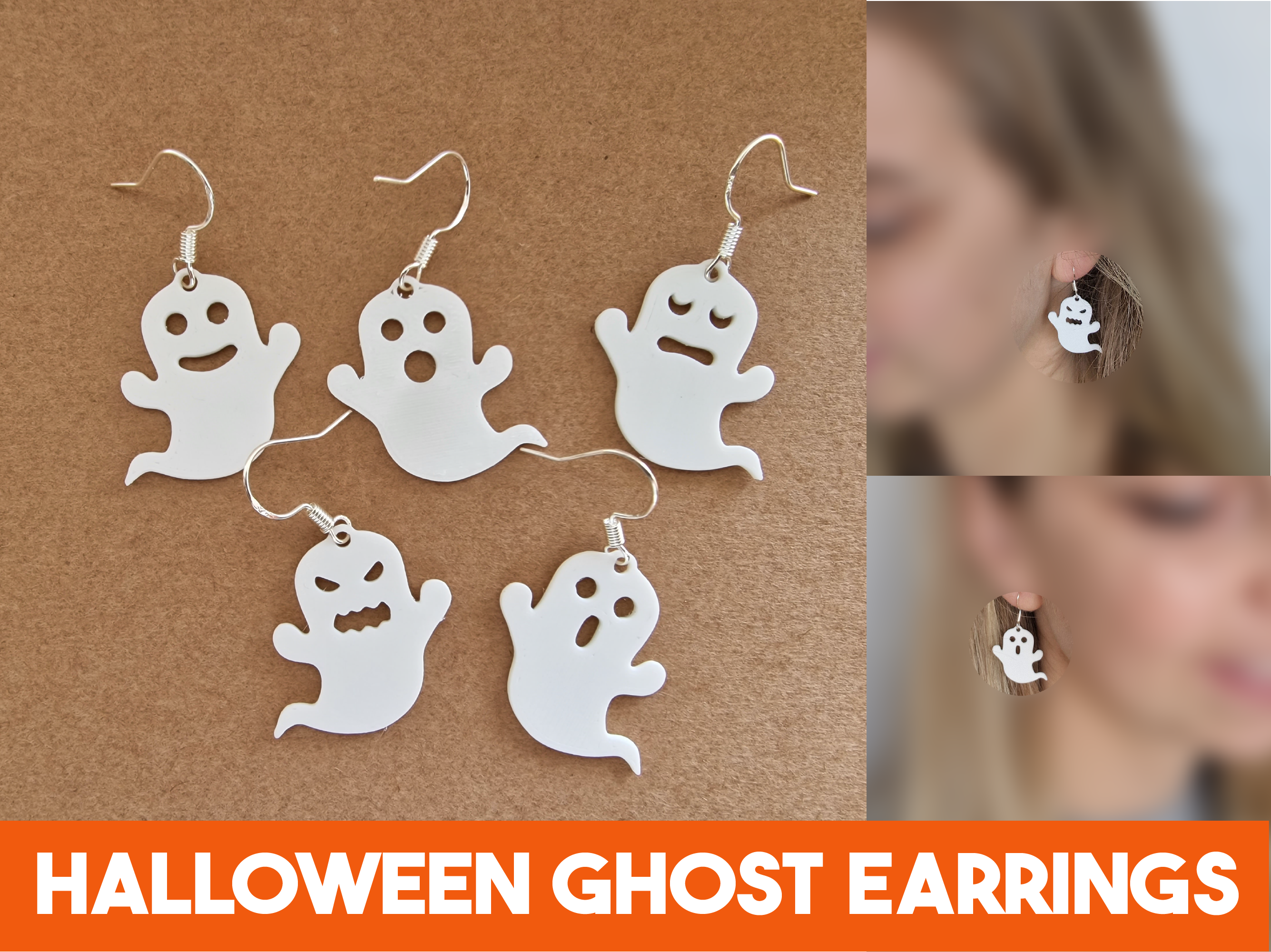Ghost earrings halloween
