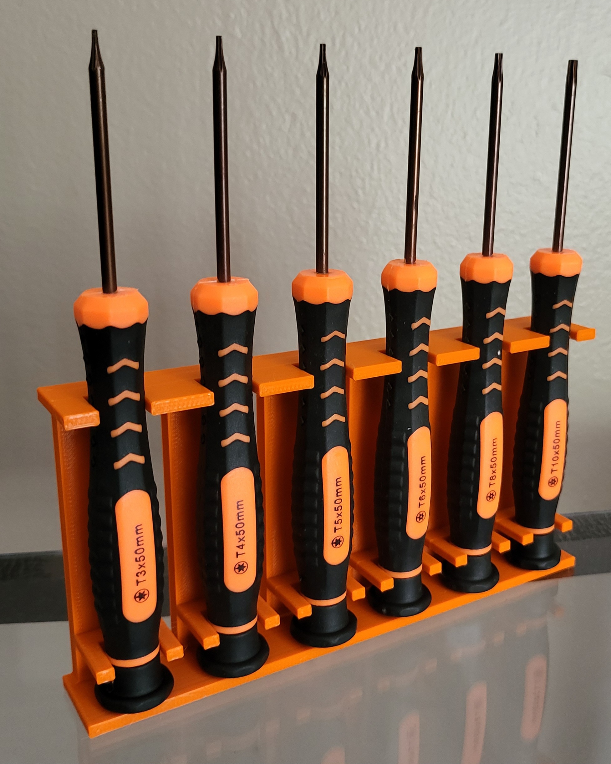 Small Torx Screwdriver Rack With and Without Gridfinity Base by
