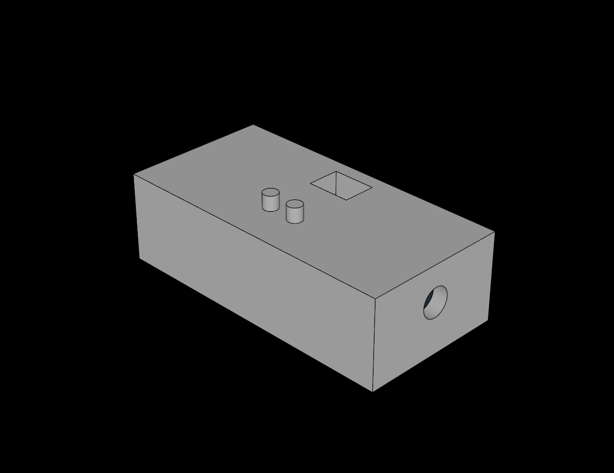 Lego Compatible (800.dat) Brick  2 x  4 with 2 Axle Bushes for Car Steering-Gear Axle