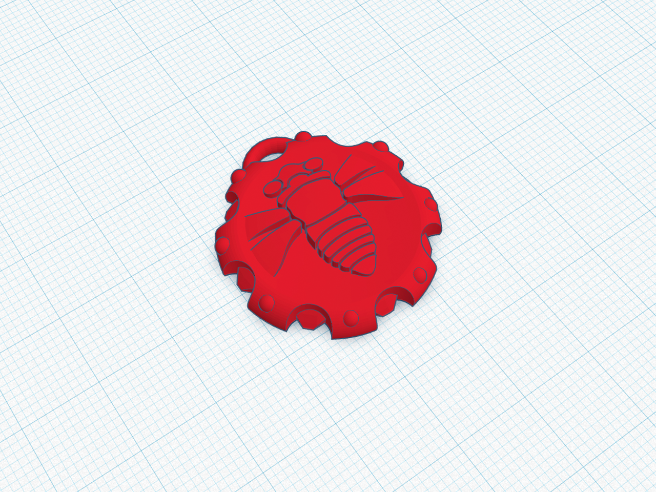 Miniatura 2 do modelo 3D Cicada Crafts Keychain