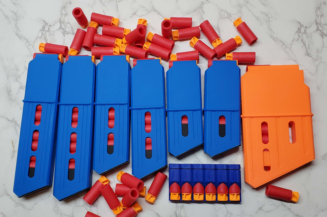 Half Length Nerf Mega Dart Magazines