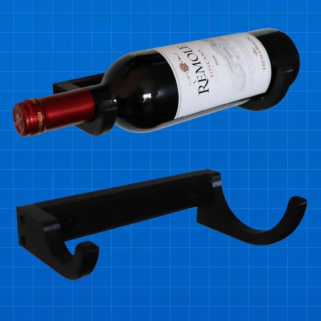 WallMounted Wine Bottle Holder by 3D Printing Builds Download free