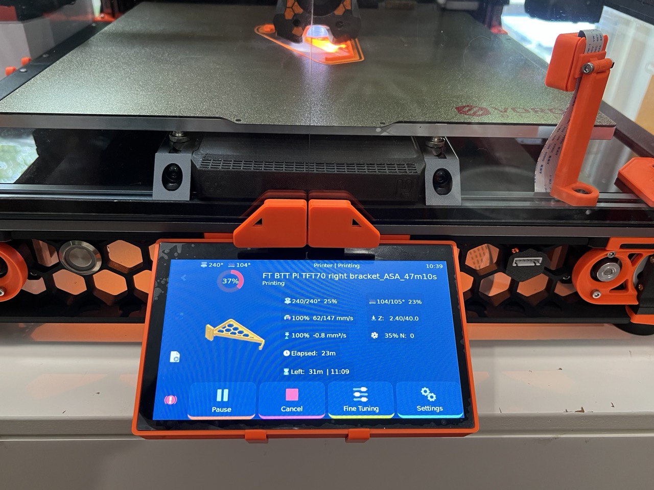FT BTT Pi TFT70 screen mount