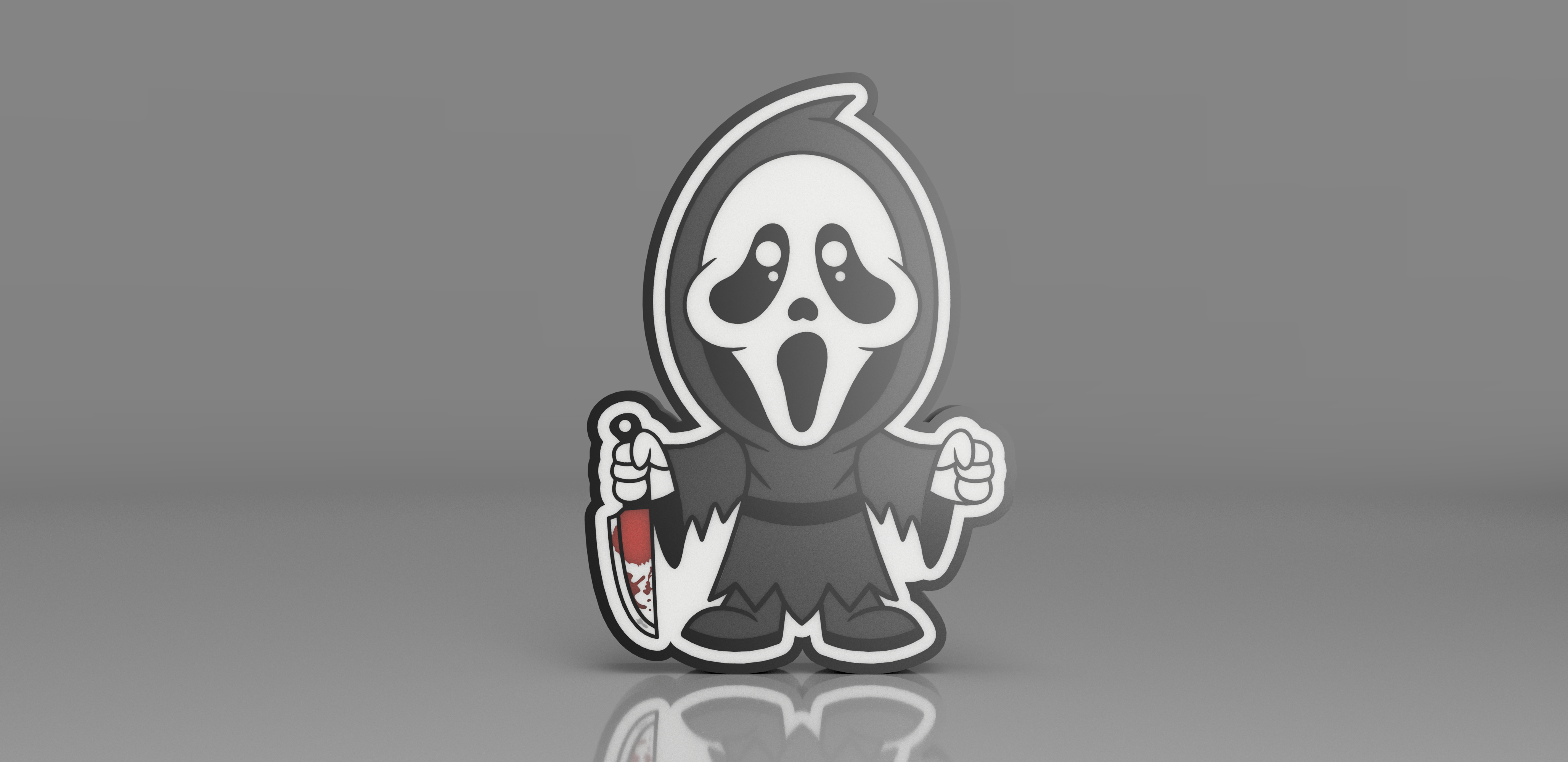 Ghost Face Light Box - Scream Movie - LED Light