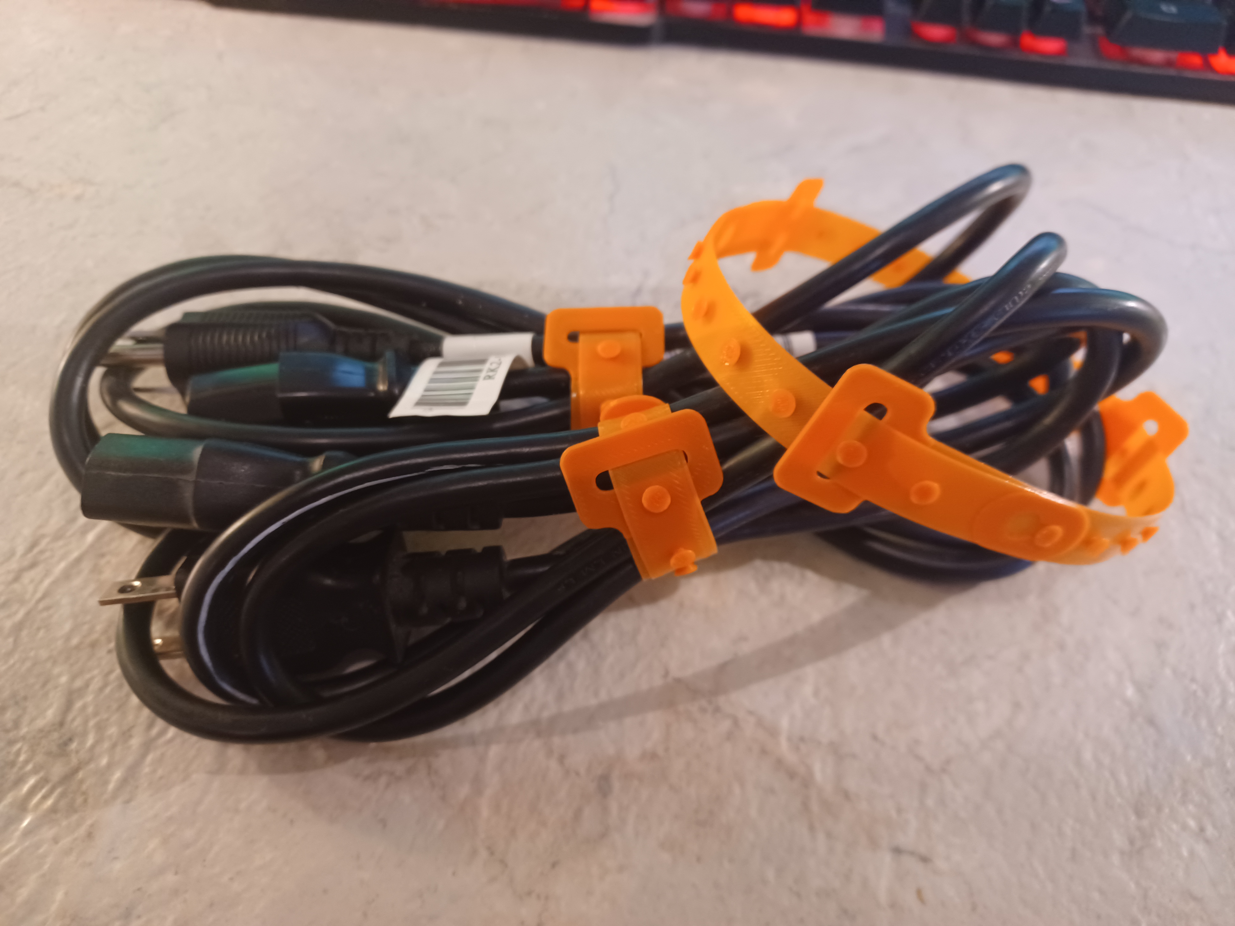 [PLA] Cord / Cable Tie – Strap (Flexible/Reusable) [25# Test]