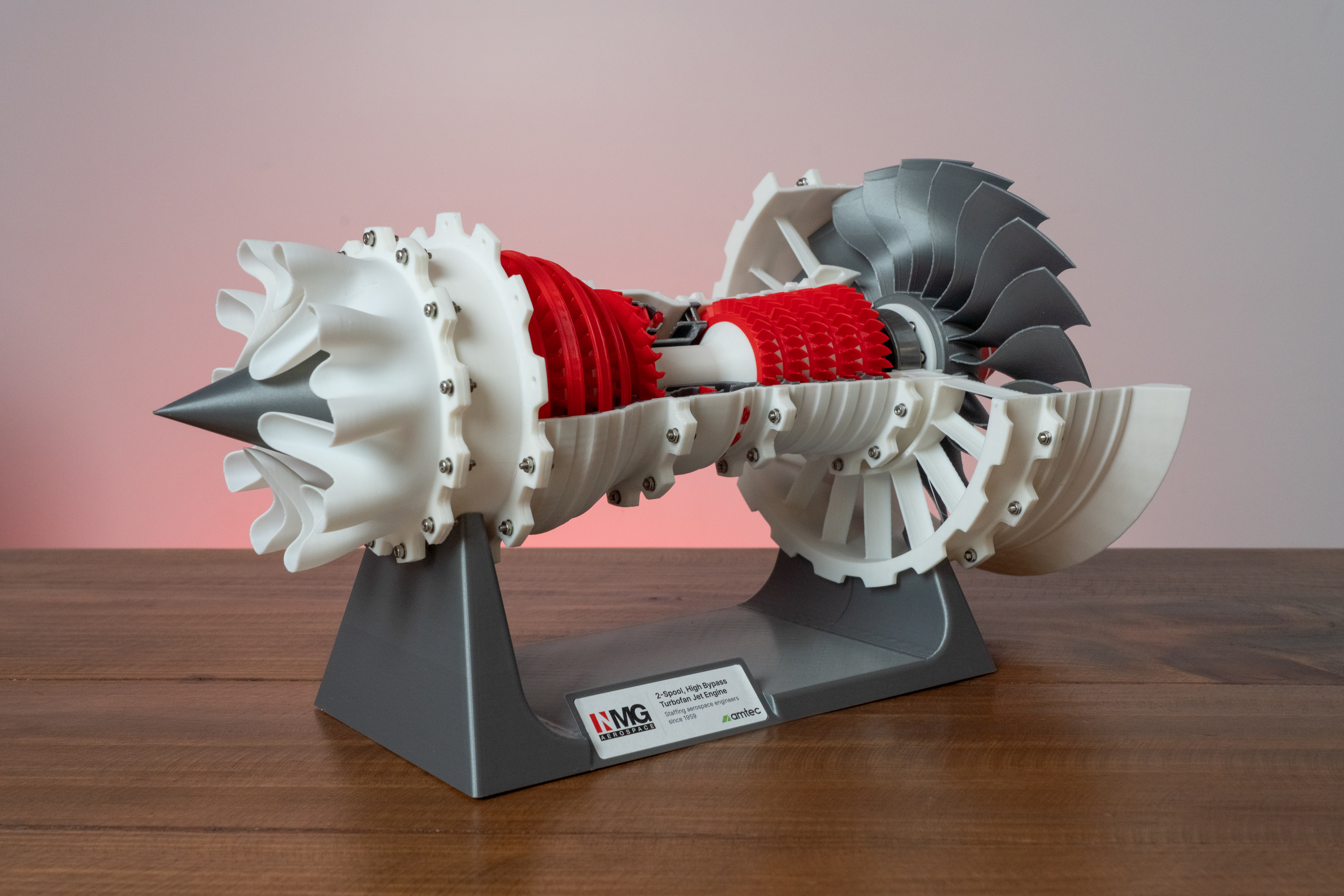 Jet Engine Stand with Plaque